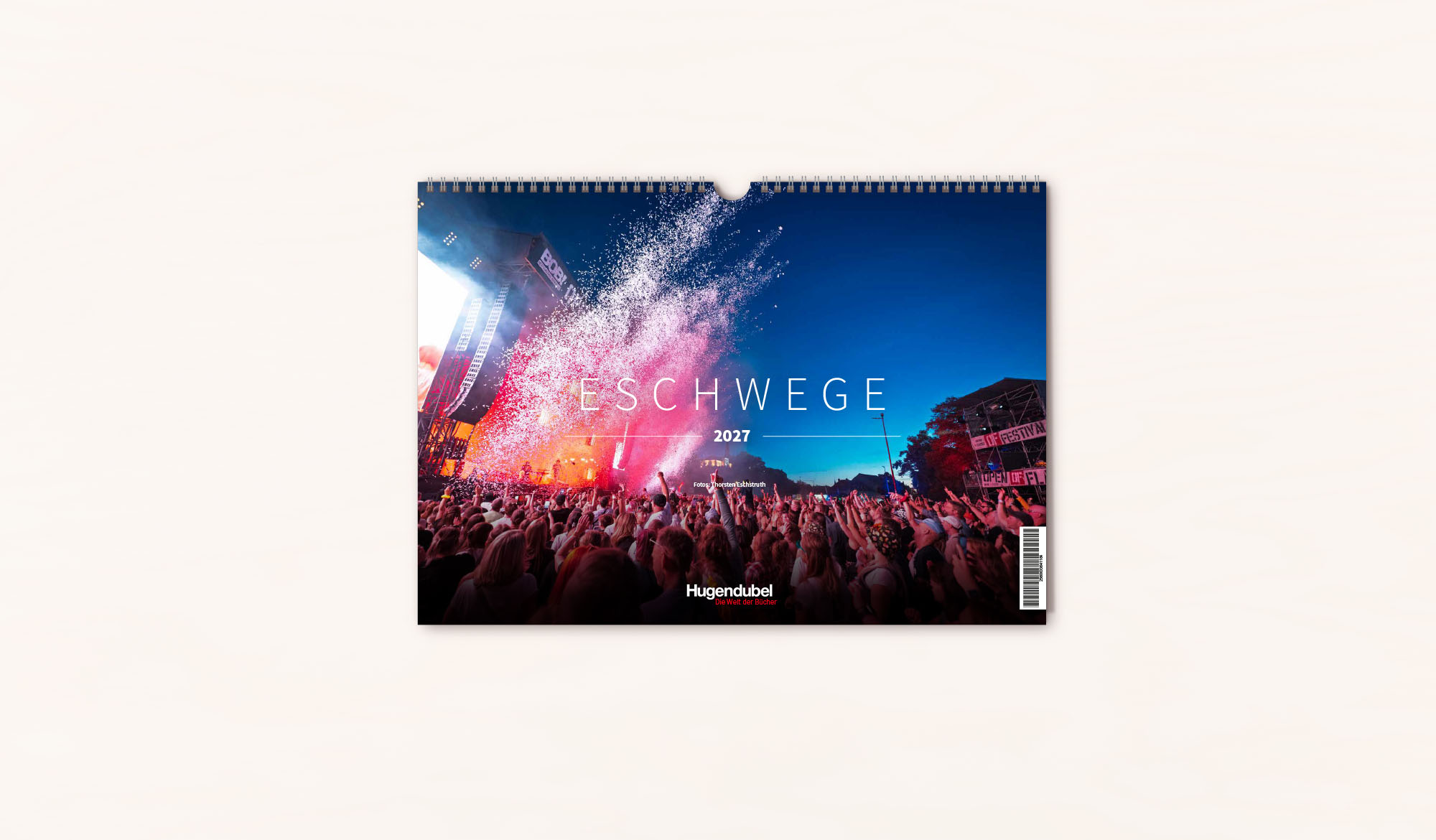 Eschwege-Kalender 2027, Titelmotiv Open Flair Musikkonzert mit Konfettifeuerwerk